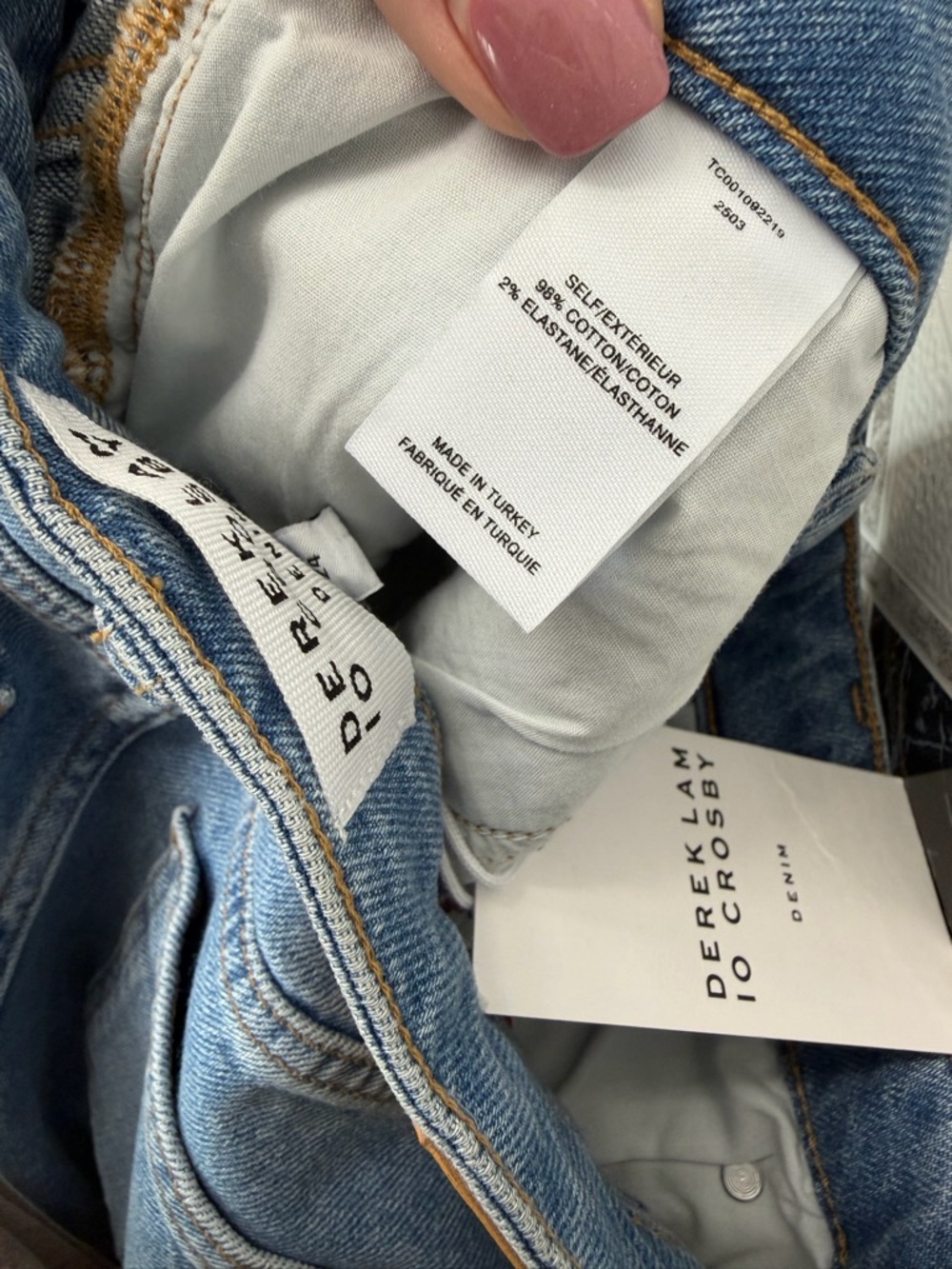 Derek Lam Crosby Light Blue High Rise Taylored Wide-Leg Jeans in Sutton Vintage - Picture 10 of 10